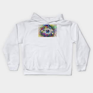 Floral Explosion Eye Kids Hoodie